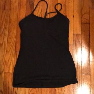 Lululemon black tank with built in bra